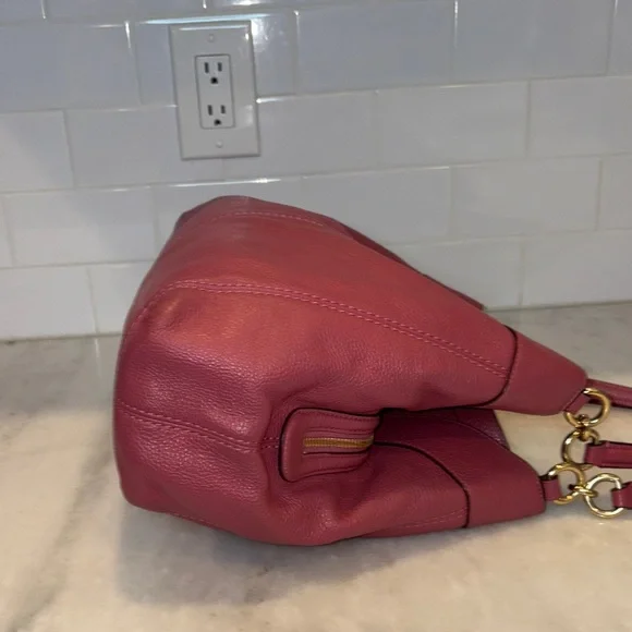 Coach Bag Purse Handbag Leather Large Lexy Pink Pebbled Shoulder Bag Pocketbook - Picture 8 of 17